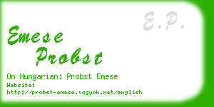 emese probst business card